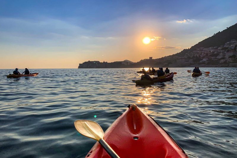 Kayaking in Dubrovnik sunset tour