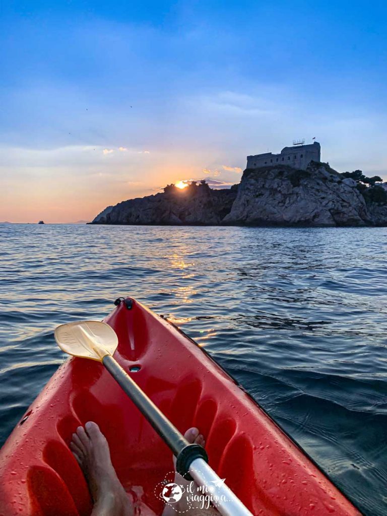 Dubrovnik en kayak al atardecer