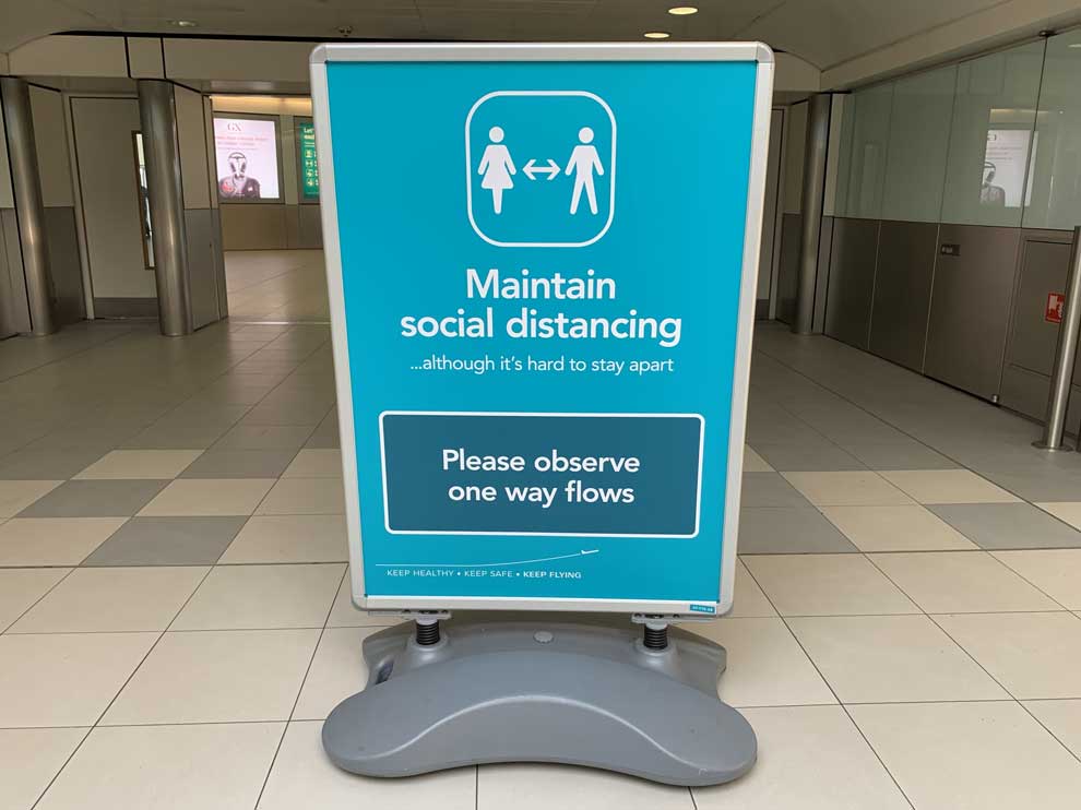 Maintain social distancing