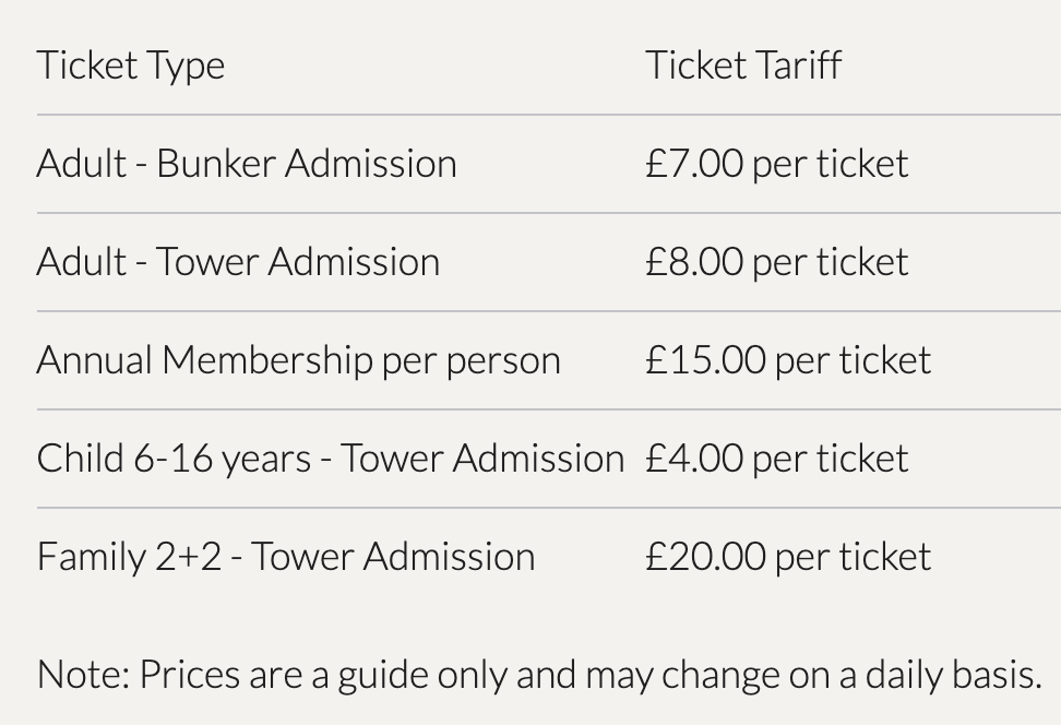Prices broadway tower
