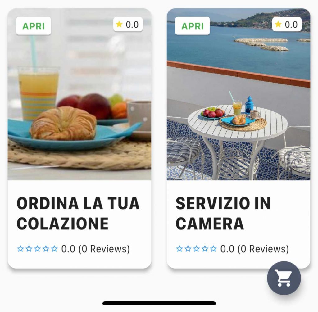 servizio in camera suite vista mare agropoli