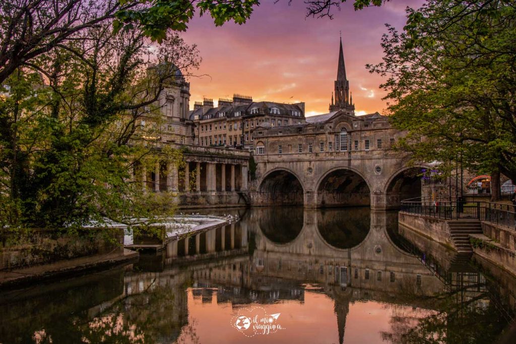 sunset in bath