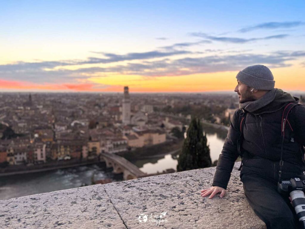 viewpoint from castel vecchio at sunset